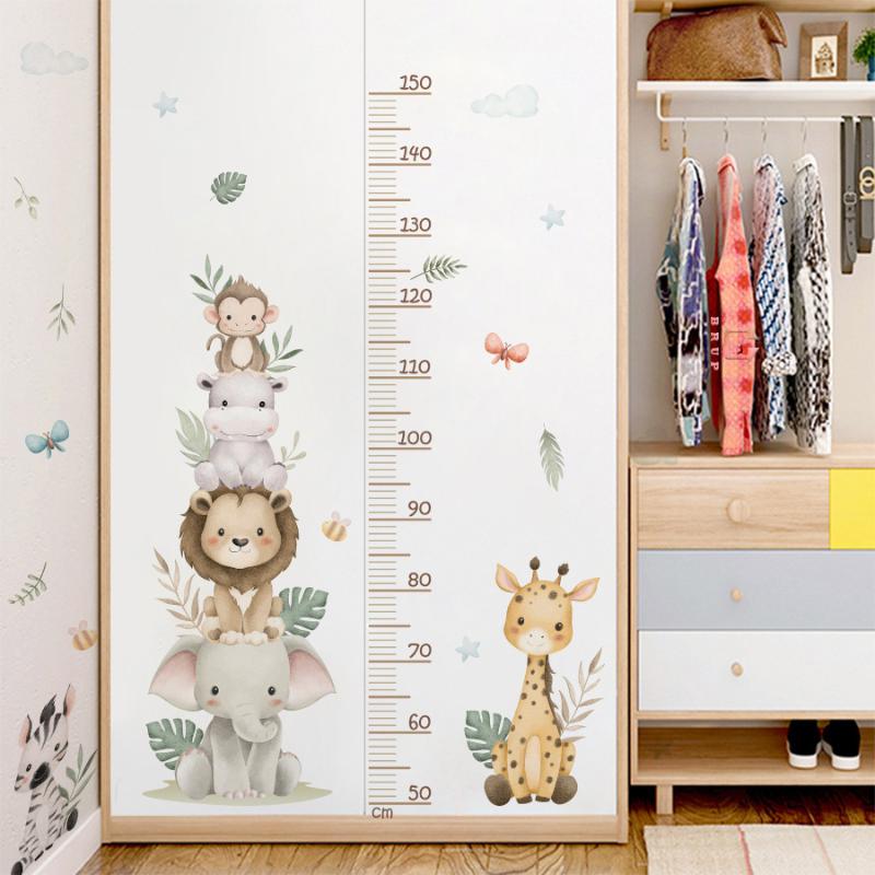 Baby Nursery Jungle - Nowa naklejka z miarką wzrostu dla