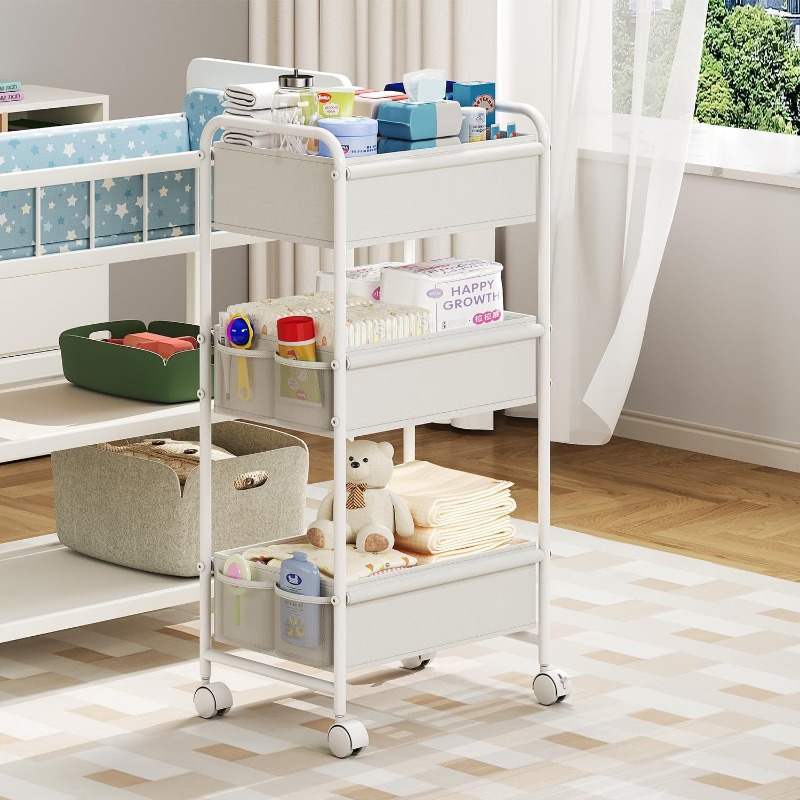 Baby Nursery Cart - 3-poziomowy wózek na pieluchy na kółkach,