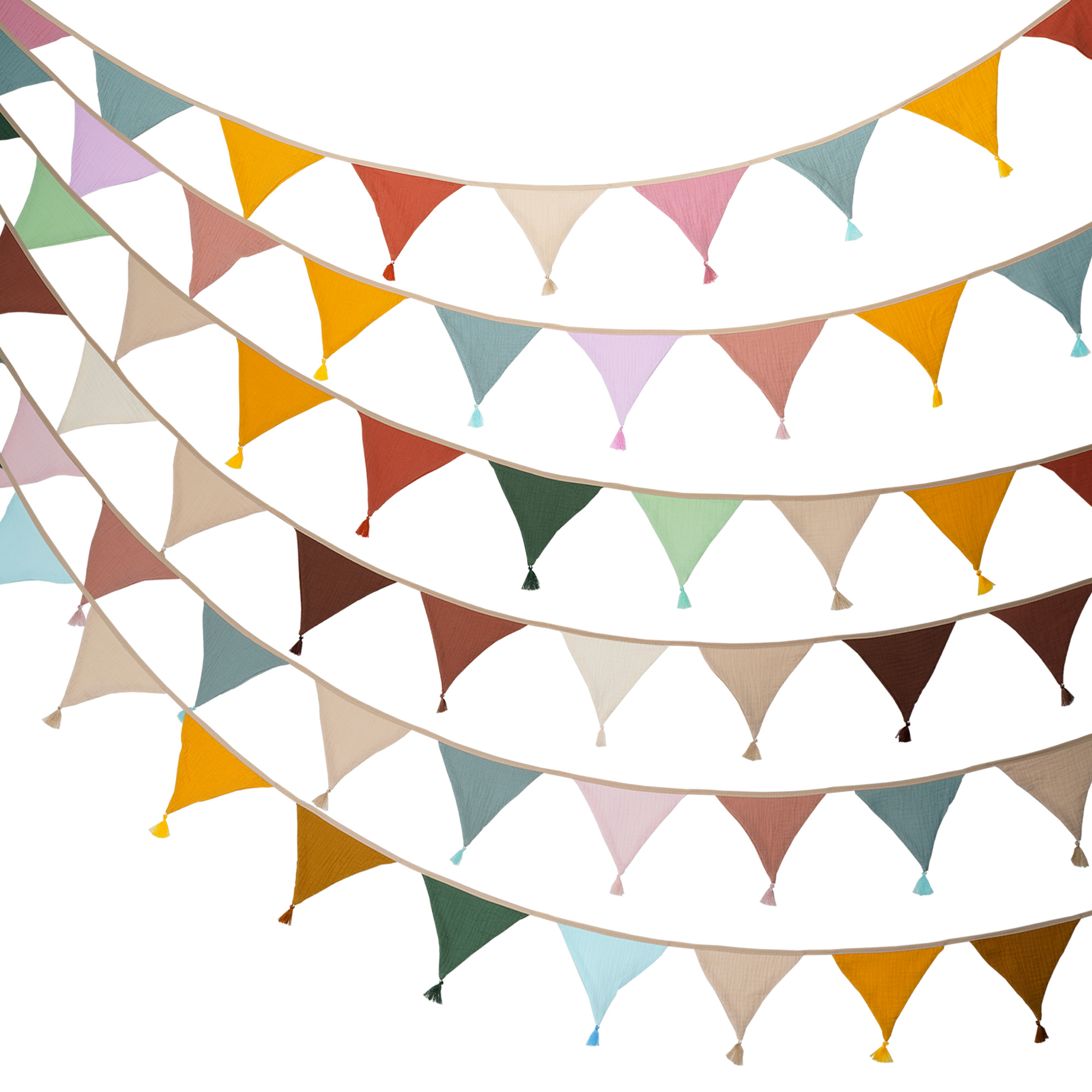 Baby Nursery Bunting - 2.6M/8.5FT Tkanina Dekoracyjna do Pokoju Dziecięcego,