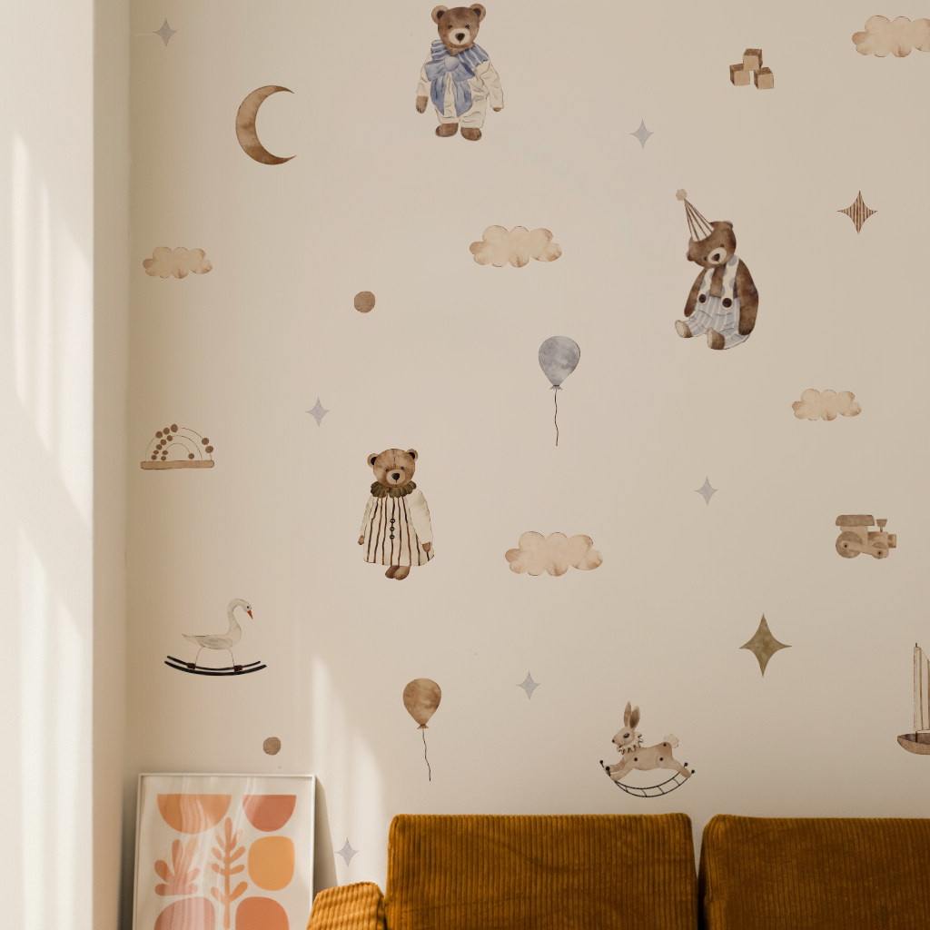 Baby Nursery Vintage Decor - Naklejki ścienne w stylu boho, vintage,