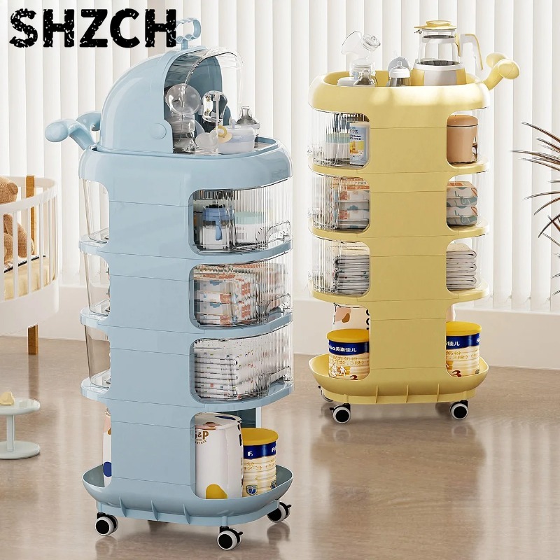 Baby Nursery Cart - 3-poziomowy wózek organizer na kółkach dla
