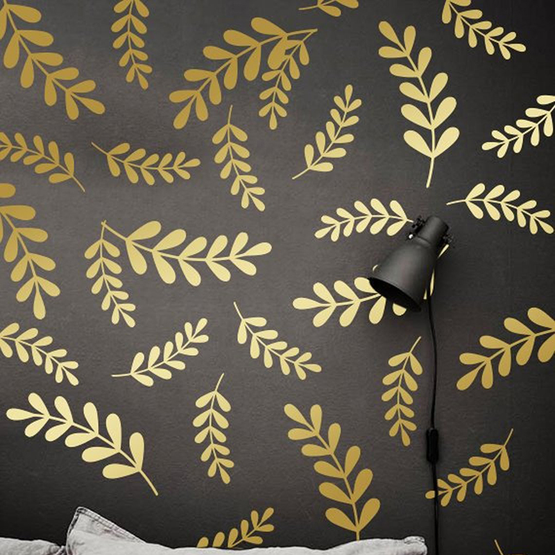 Baby Nursery Jungle - Botaniczny liść kwiatowy naklejka ścienna dżungla