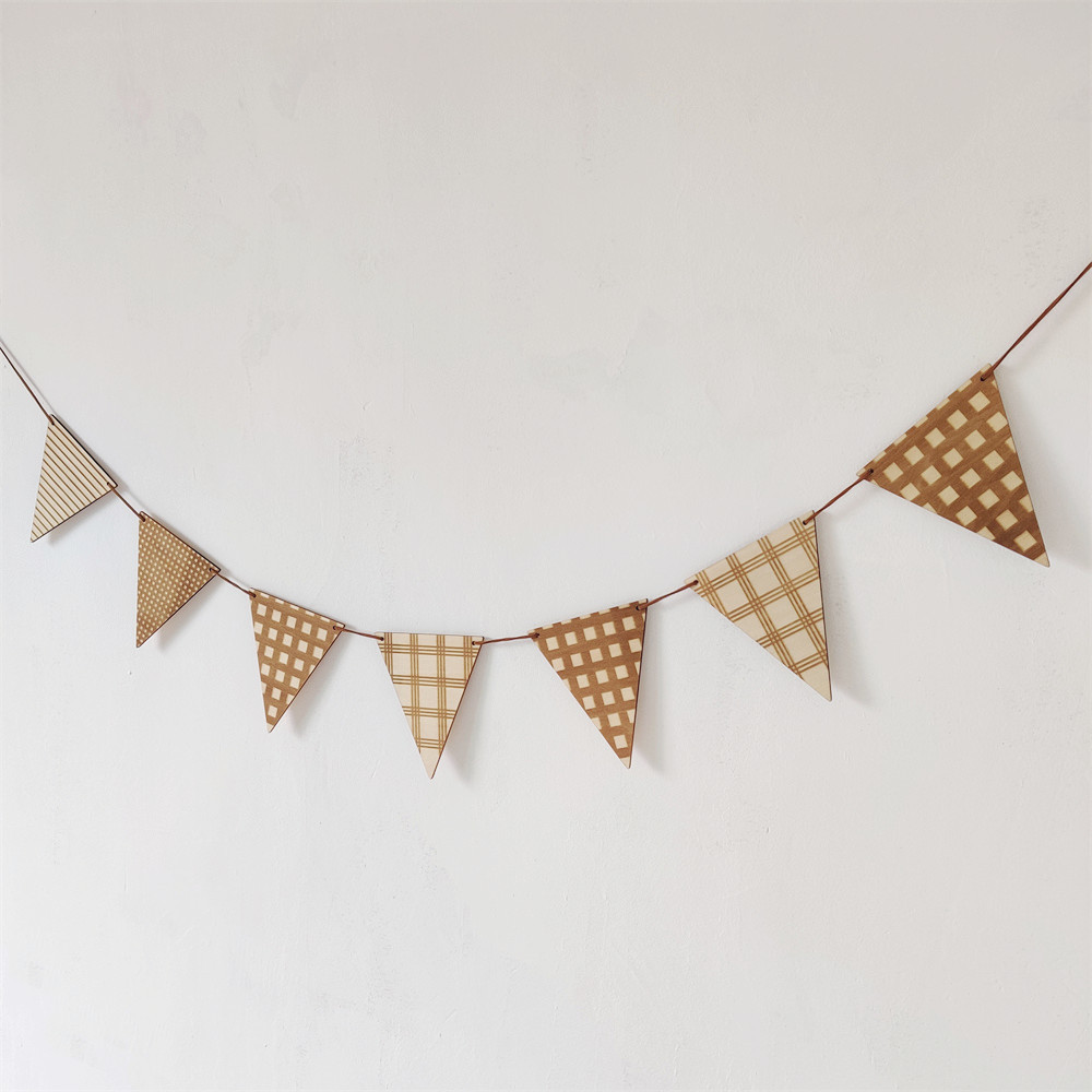 Baby Nursery Bunting - INS Nordic drewniana gwiazda koraliki Garland