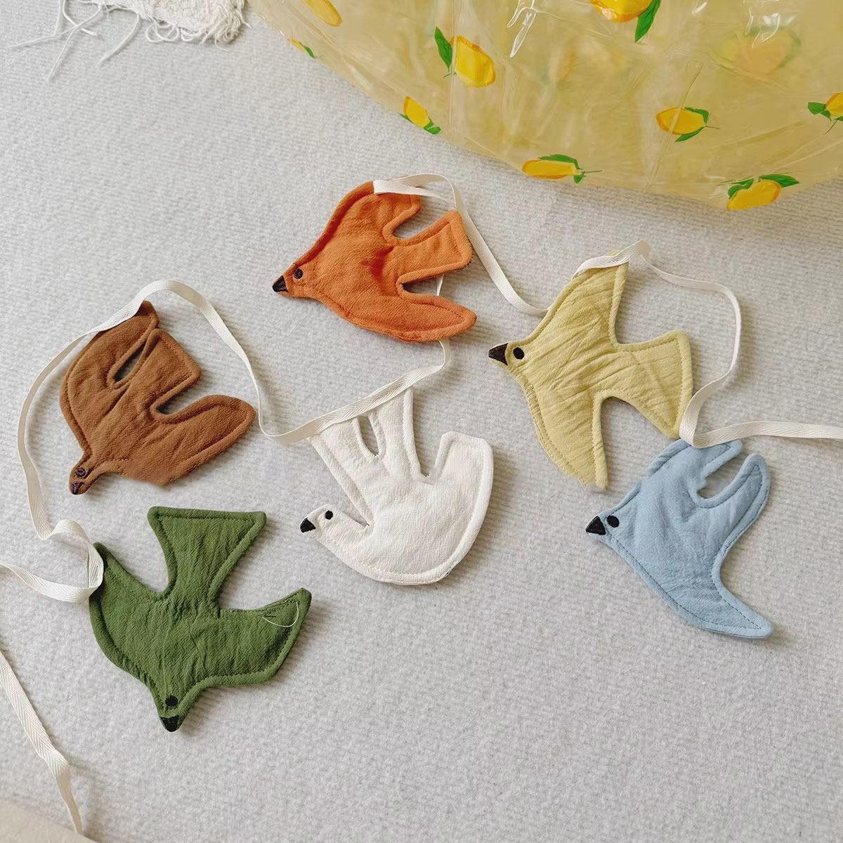 Baby Nursery Bunting - Dekoracja do pokoju dziecięcego, materiałowa girlanda,