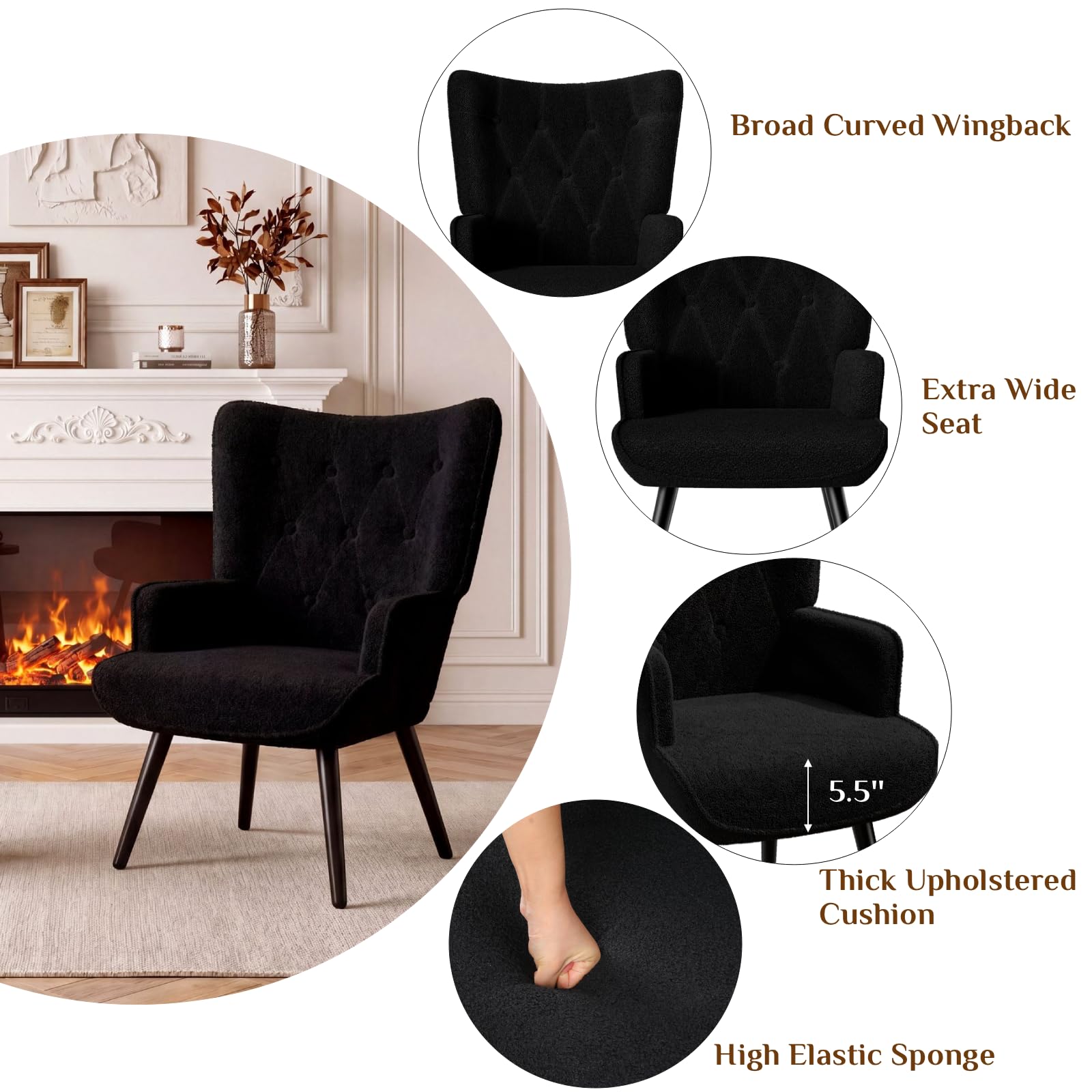 Krzesło akcentujące tapicerowa – Rocking Chair Nursery recenzja i cena