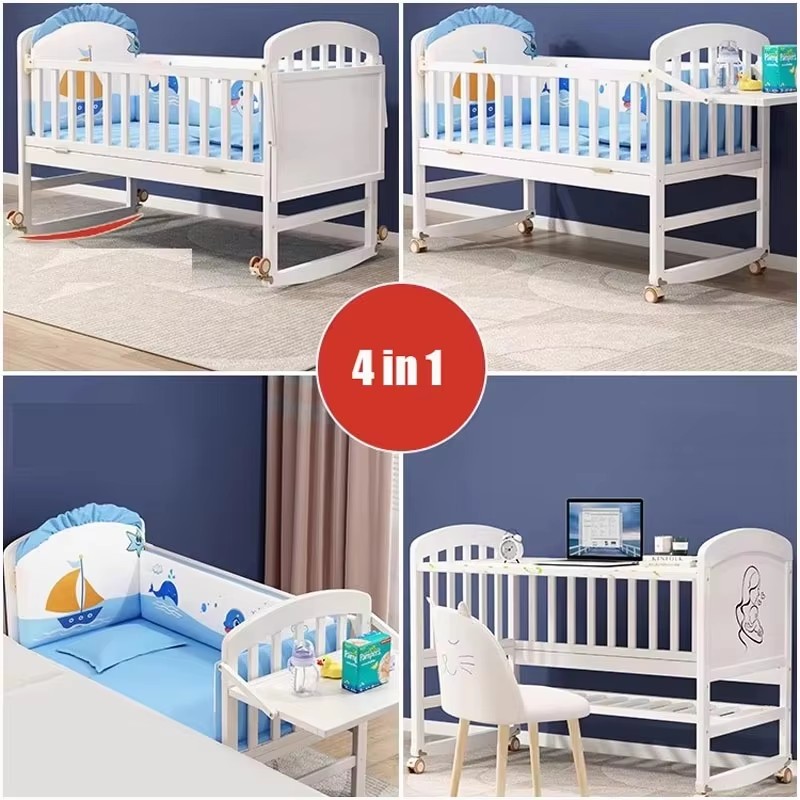 Drewniana łóżeczko dziecięce z – Baby Nursery Sale recenzja i cena