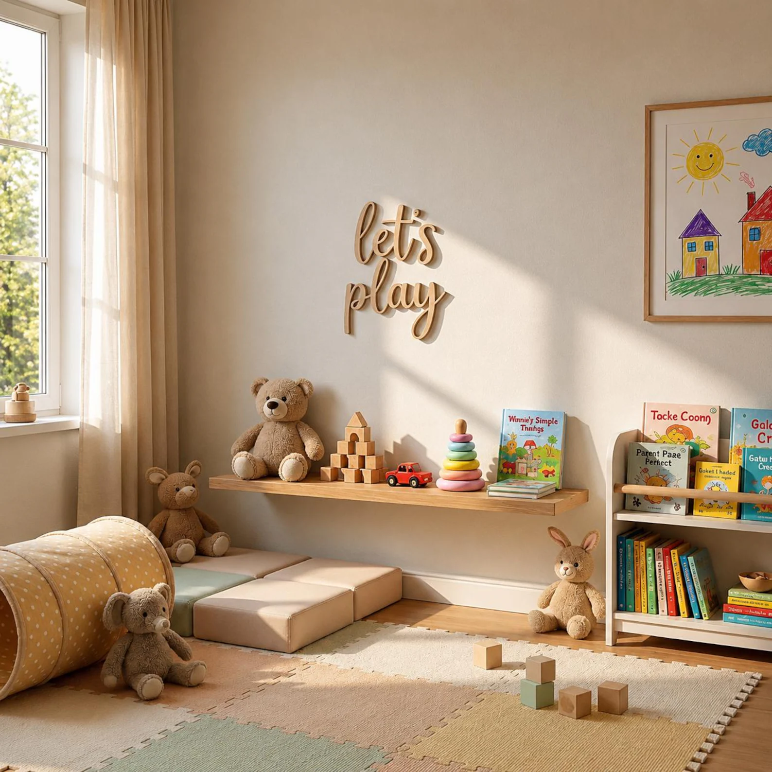 Drewniana tabliczka na ścianę  – Baby Nursery Pictures recenzja i cena