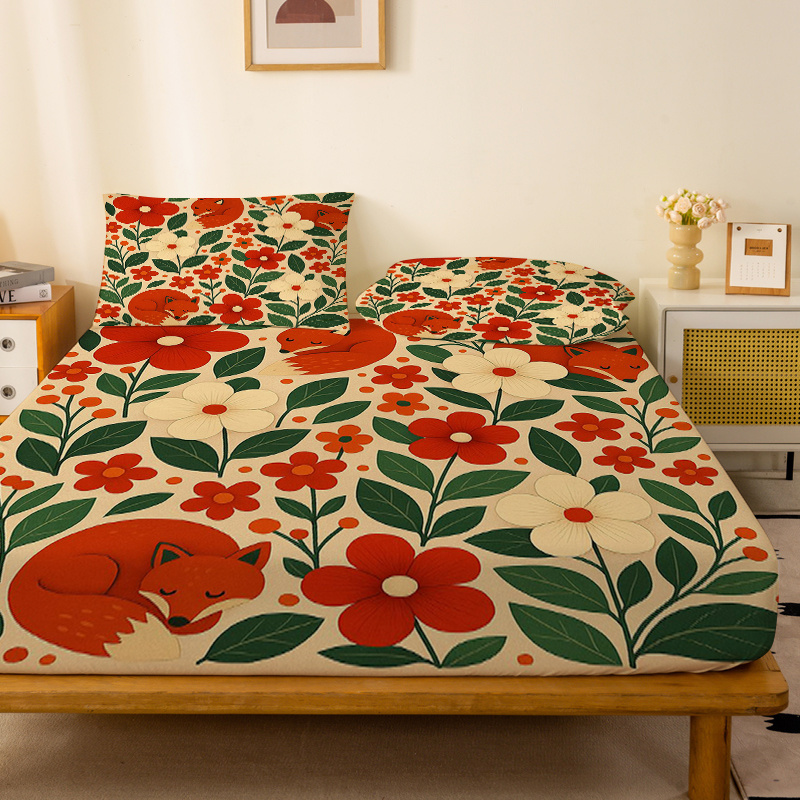 Dwa Małe Lisy - Prześcieradło  – Baby Nursery Bedding recenzja i cena