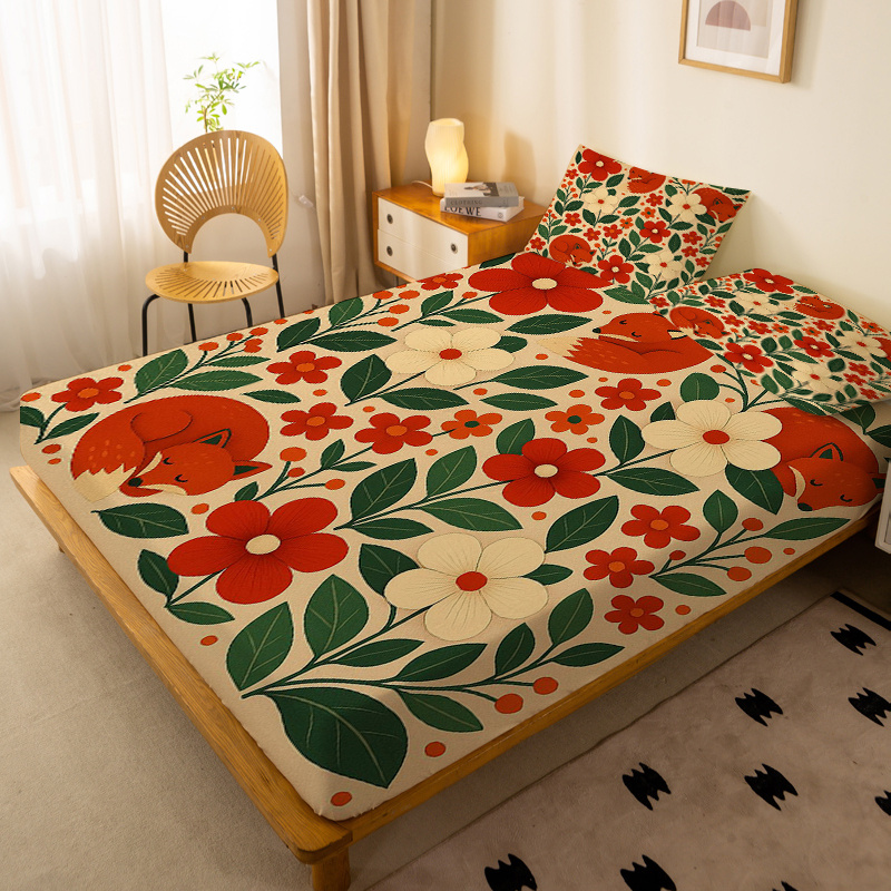 Dwa Małe Lisy - Prześcieradło  – Baby Nursery Bedding recenzja i cena