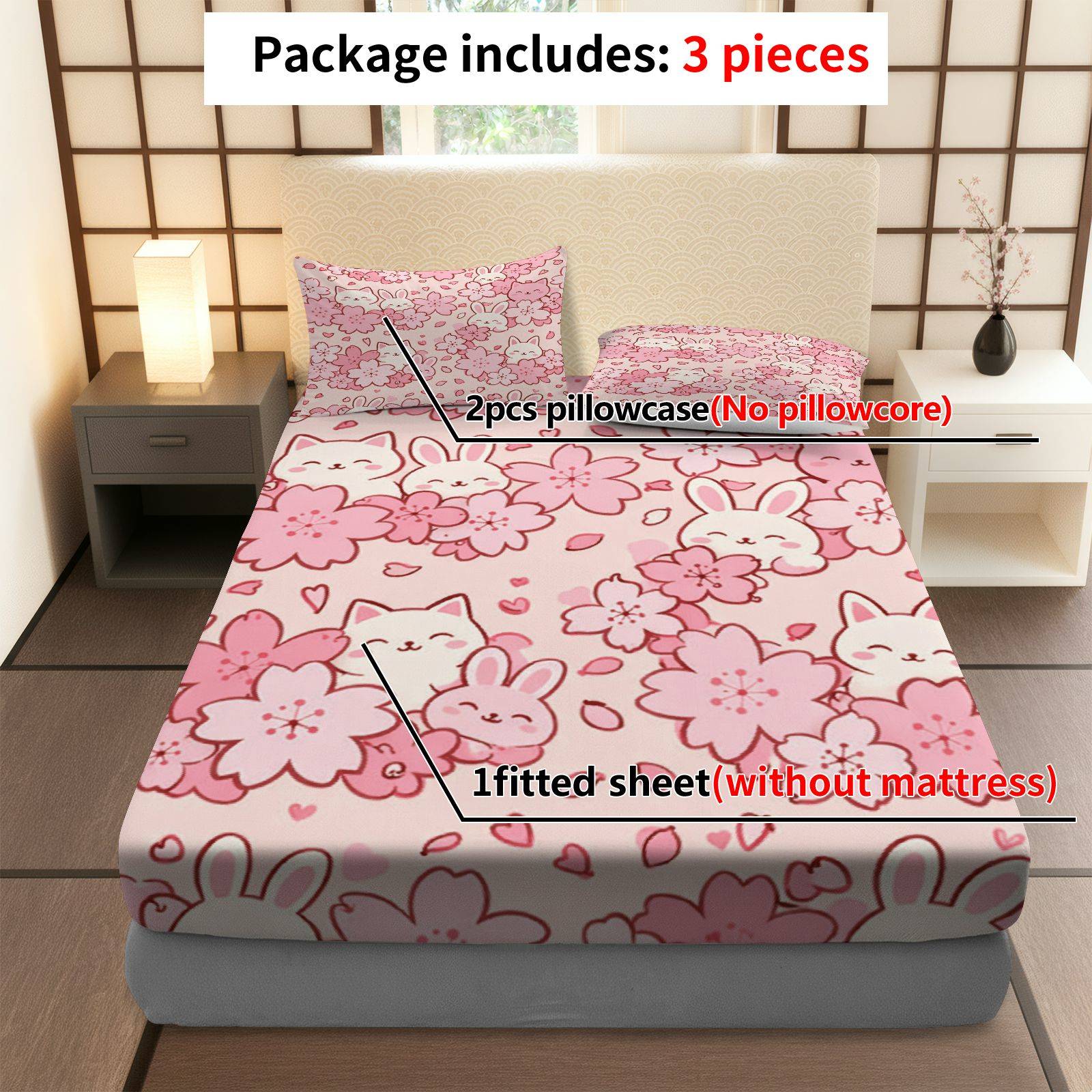 Zestaw pościeli Sakura Rabbit  – Baby Nursery Bedding recenzja i cena