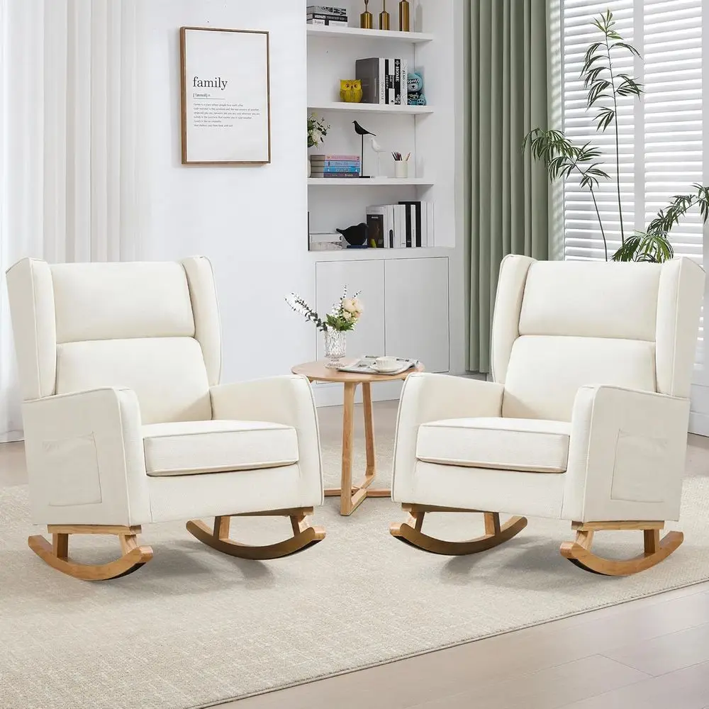 Fotel bujany z litego drewna z – Rocking Chair Nursery recenzja i cena