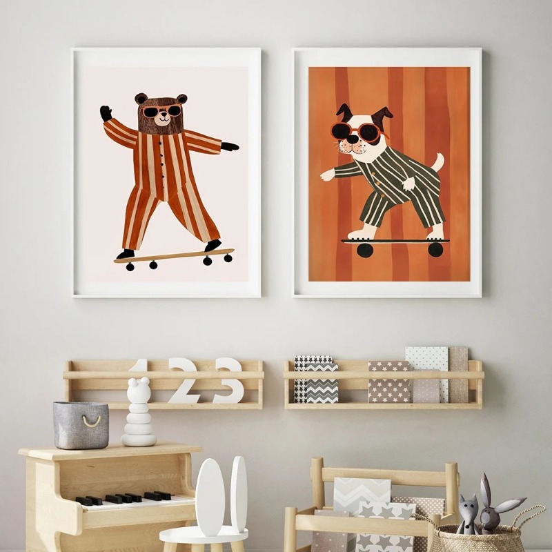 1 szt. bezramowy plakat z zaba – Baby Nursery Pictures recenzja i cena
